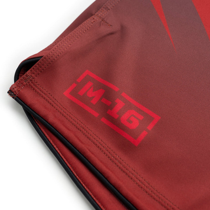 AESTHETIC Crimson ADCC 2026 Declan Moody Combat Shorts - m16 logo