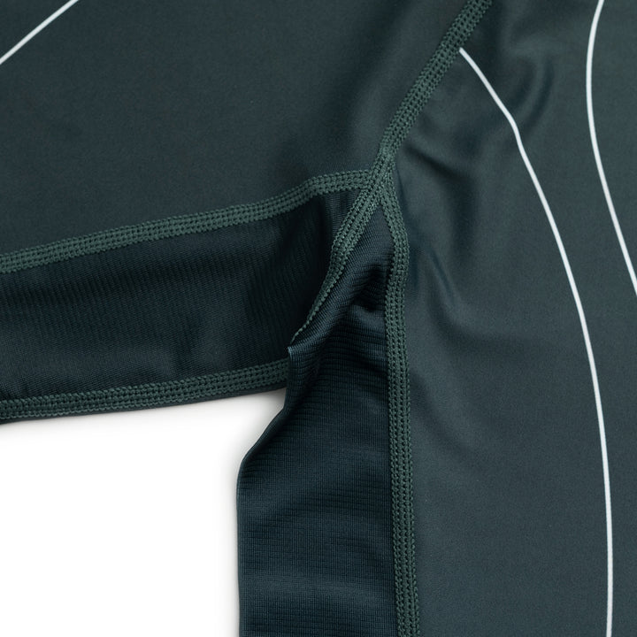 AESTHETIC Petrol Blue ADCC 2026 Jozef Chen Short Sleeve Rashguard - detail close up