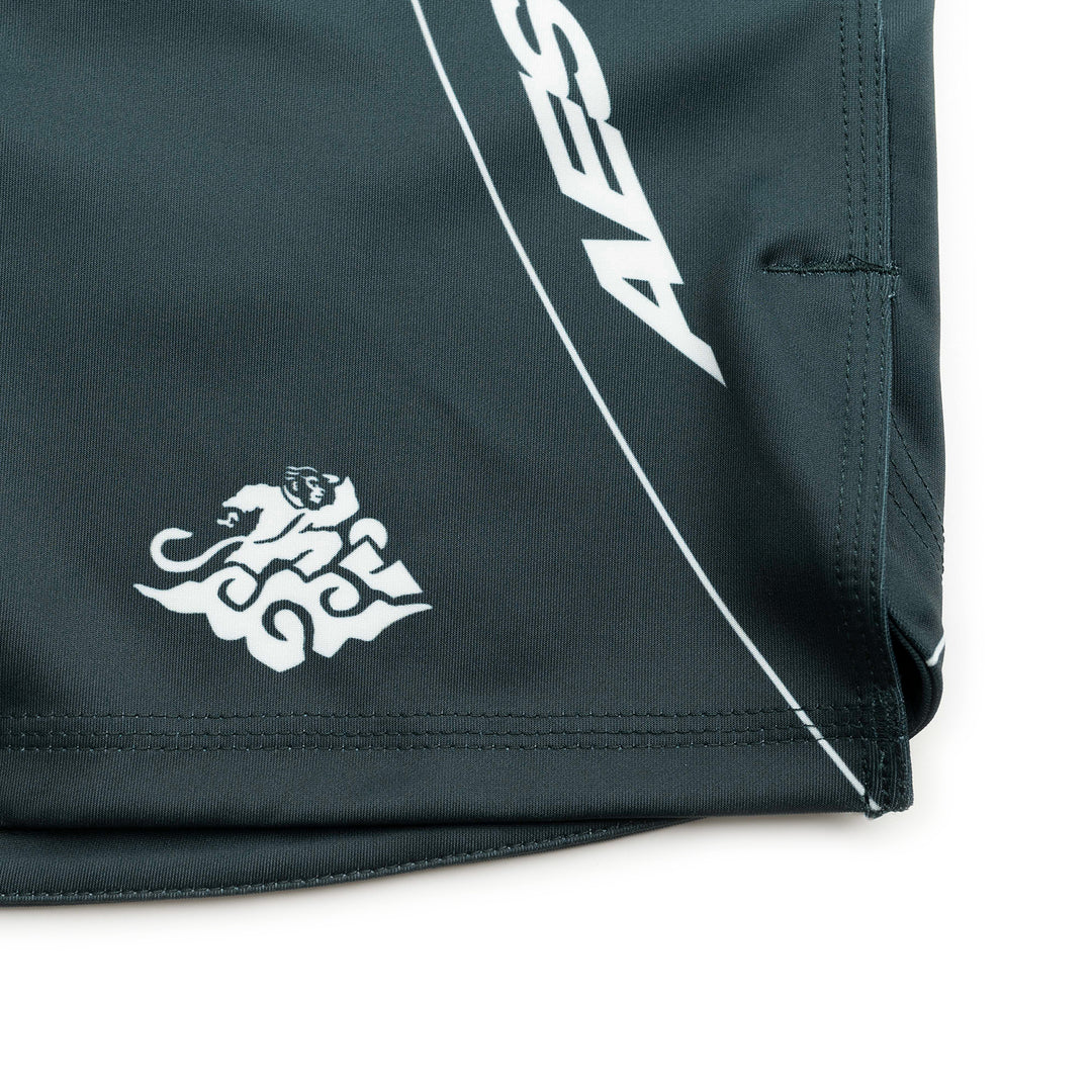 AESTHETIC Petrol Blue ADCC 2026 Jozef Chen Combat Shorts - side view