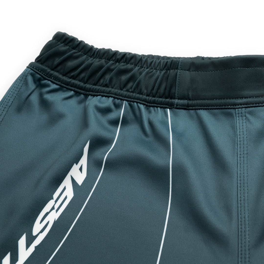 AESTHETIC Petrol Blue ADCC 2026 Jozef Chen Combat Shorts - top view