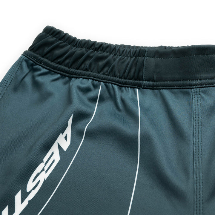 AESTHETIC Petrol Blue ADCC 2026 Jozef Chen Combat Shorts - top view