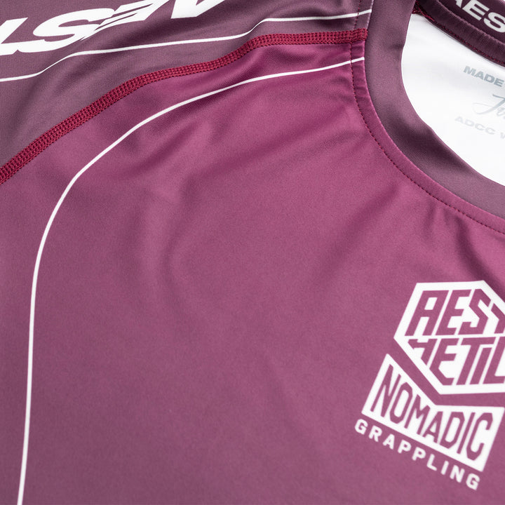 AESTHETIC Merlot ADCC 2026 Jozef Chen Short Sleeve Rashguard - lining details