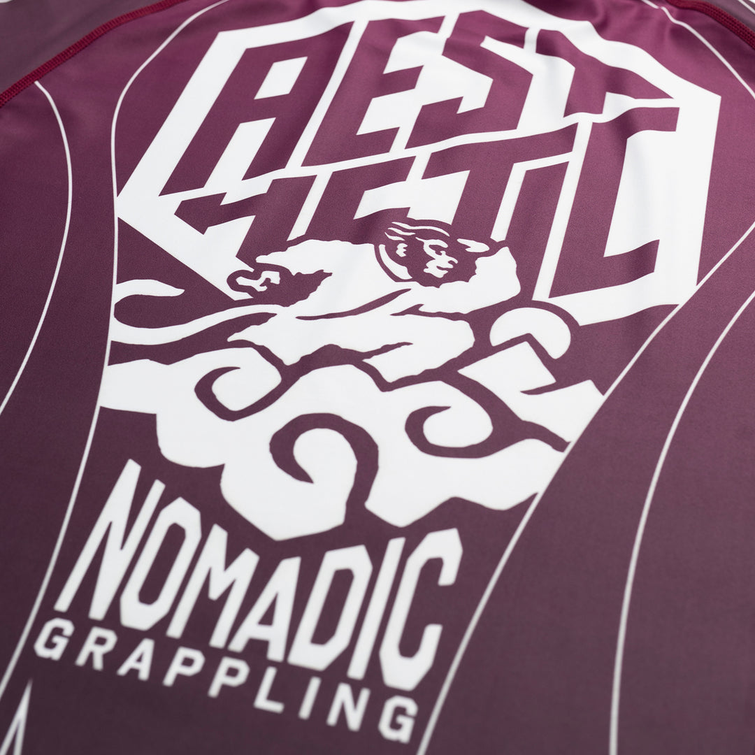 AESTHETIC Merlot ADCC 2026 Jozef Chen Short Sleeve Rashguard - back close up