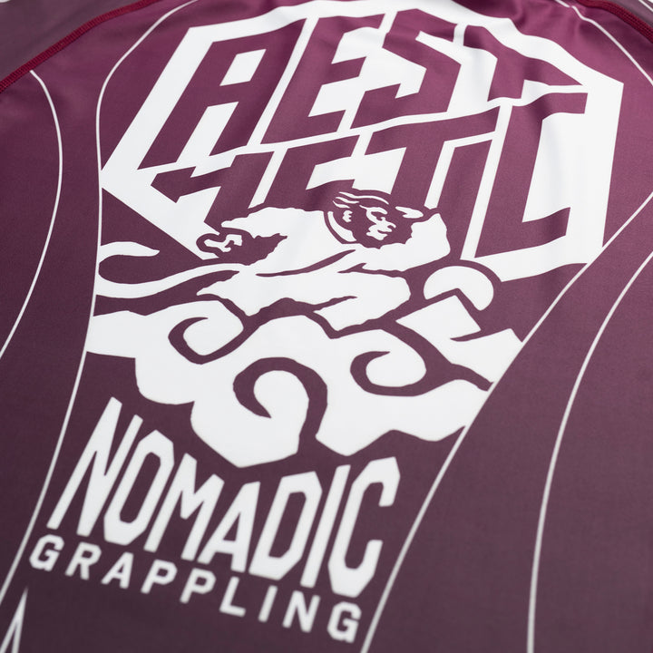 AESTHETIC Merlot ADCC 2026 Jozef Chen Short Sleeve Rashguard - back close up