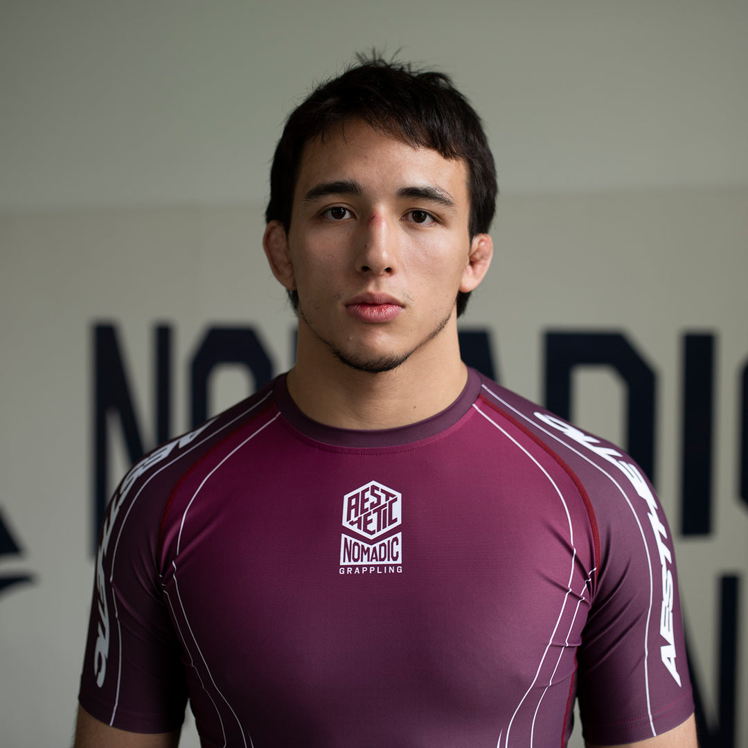 AESTHETIC Merlot ADCC 2026 Jozef Chen Short Sleeve Rashguard