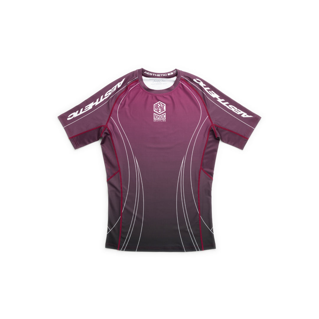 AESTHETIC Merlot ADCC 2026 Jozef Chen Short Sleeve Rashguard - front view