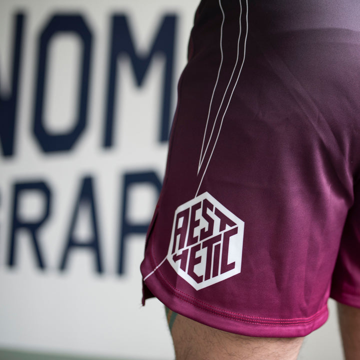 AESTHETIC Merlot ADCC 2026 Jozef Chen Combat Shorts - aesthetic logo close up